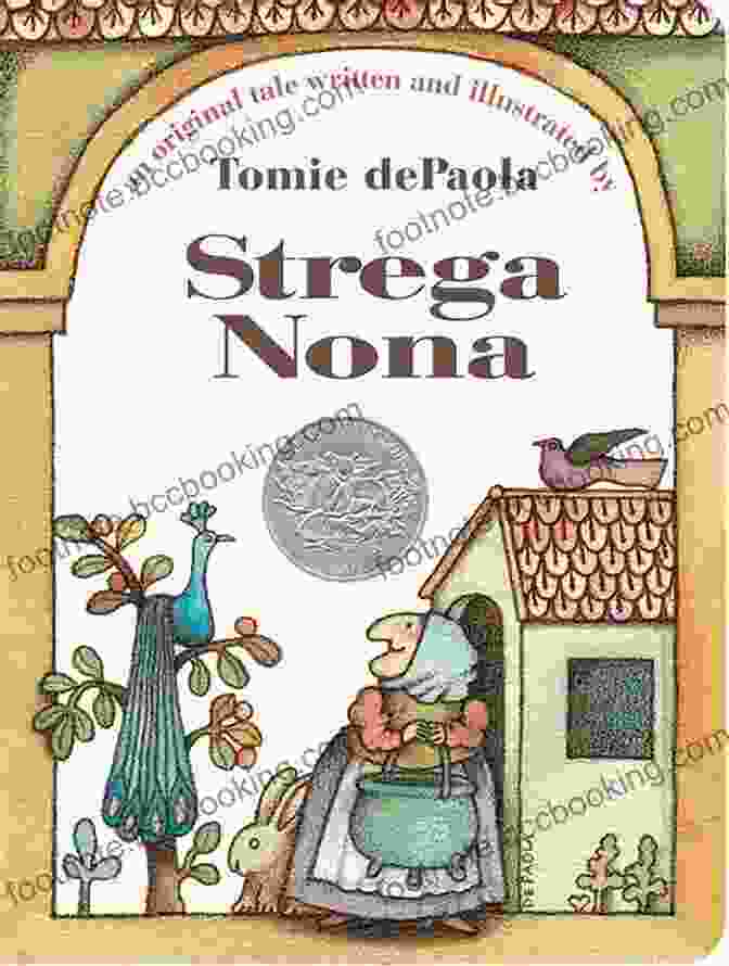 A Charming Illustration Of Strega Nona, An Elderly Italian Woman With A Long Nose And A Warm Smile, Standing In Front Of Her Cottage. Strega Nona S Gift Tomie DePaola