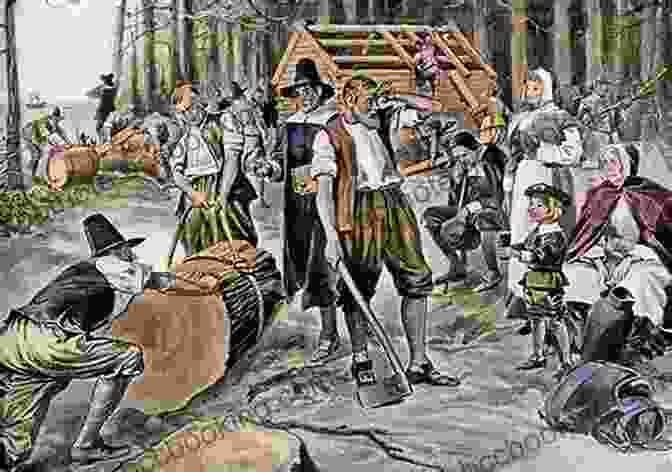 A Depiction Of Colonial Life In America, With Settlers Working The Land And Building Homes. Long Island Italian Americans: History Heritage Tradition (American Heritage)