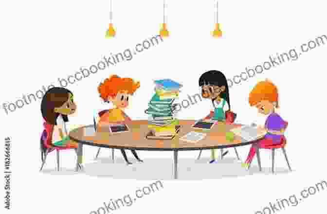 A Group Of People Gathered Around A Table, Reading From A Book. Tales Of The Spanish (Illustrated)