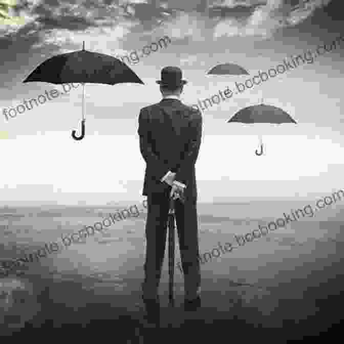A Man In A Dark Coat And Hat, Holding An Umbrella, Walking Down A Deserted Street. Umbrella Man (Umbrella Man 1)