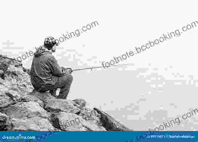 A Pensive Fisherman Seated On A Rock Beside A River, Surrounded By The Calming Beauty Of Nature Fly Fishing Through The Midlife Crisis