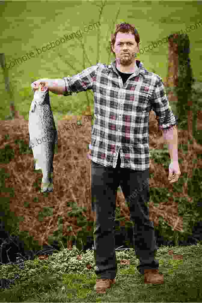 A Serene Image Of A Man Holding A Freshly Caught Fish, The Shimmering River And Lush Surroundings Reflecting The Tranquility Of The Moment Fly Fishing Through The Midlife Crisis