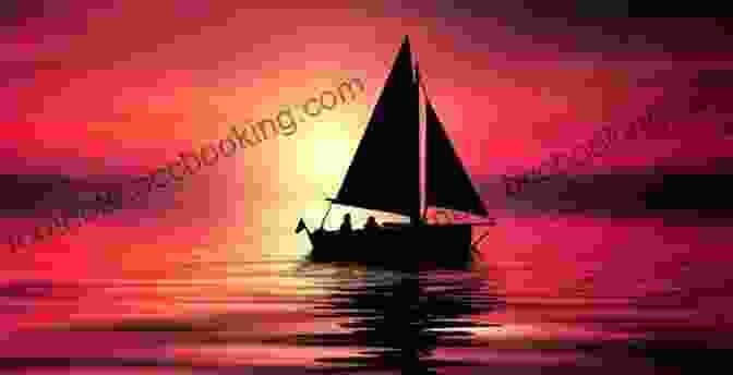 A Silhouette Of A Model Boat Against A Breathtaking Sunset, Capturing The Essence Of Tranquility And Adventure Origami Sailboats: Amazing Boats That Really Float And Sail