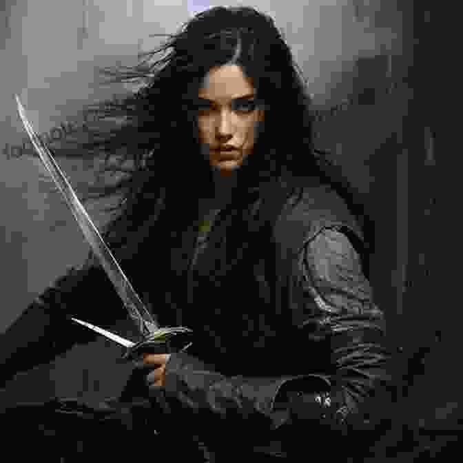A Young Woman With Long, Flowing Hair And A Sword In Her Hand. The Dragon In Lyonesse (The Dragon Knight 8)