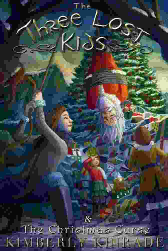 Book Cover For 'The Three Lost Kids: The Christmas Curse' Featuring Three Children Lost In A Snowy Forest The Three Lost Kids The Christmas Curse