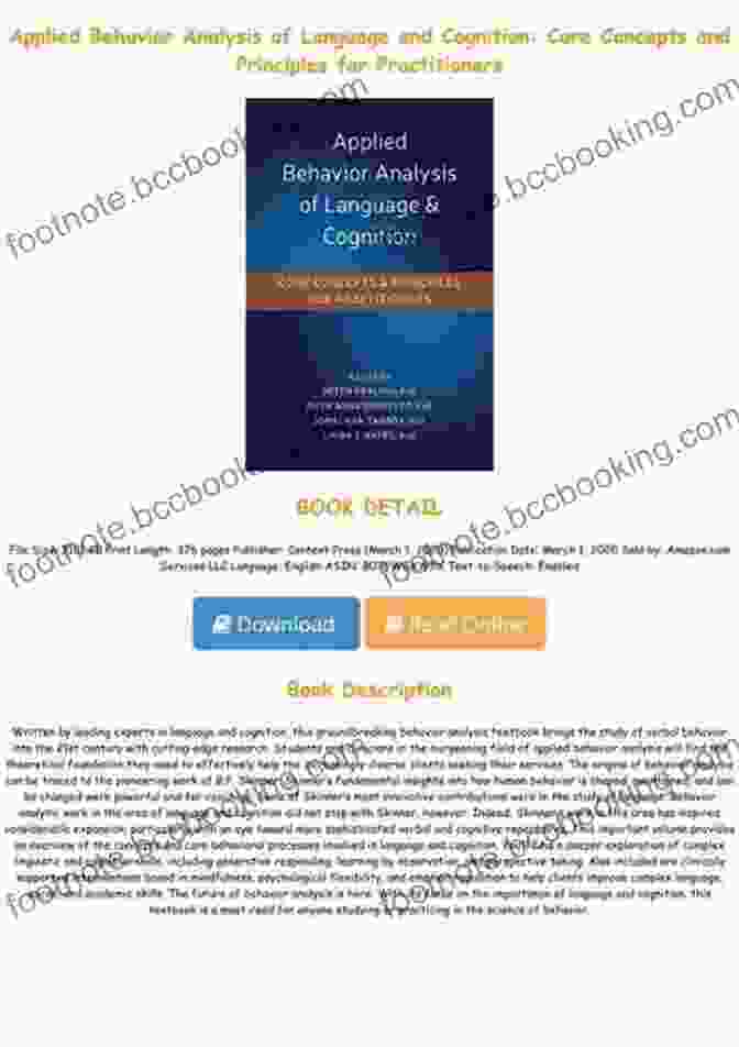 Core Concepts And Principles For Practitioners Book Cover Applied Behavior Analysis Of Language And Cognition: Core Concepts And Principles For Practitioners
