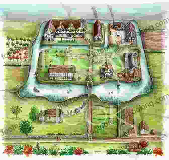 Overview Of A Medieval Village, Showcasing Its Houses, Church, And Surrounding Countryside Life In A Medieval Village (Medieval Life)