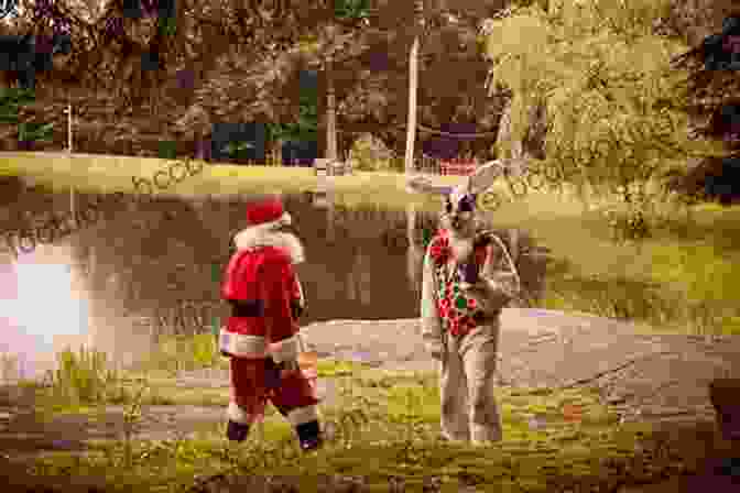 Santa Claus And The Easter Bunny Facing Off In A Snow Covered Field Santa Claus Vs The Easter Bunny: A Laugh Out Loud Funny Easter For Kids