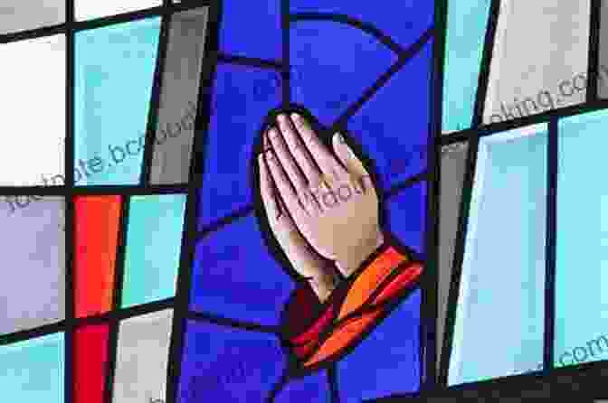 Serene Depiction Of Two Hands Clasped In Prayer Against A Backdrop Of A Stained Glass Window The Lord S Prayer: Words Of Hope And Happiness (Illustrated Scripture)