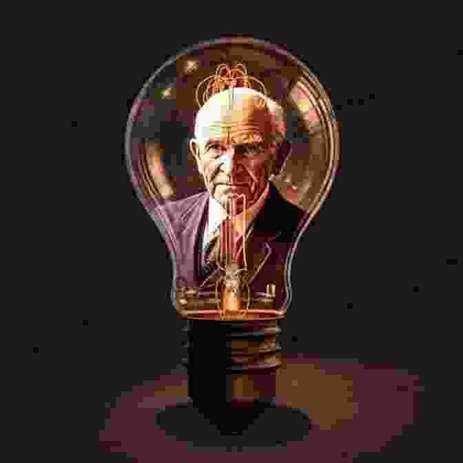 Spark Wilson Holding A Glowing Lightbulb, Representing His Groundbreaking Invention Spark T D Wilson