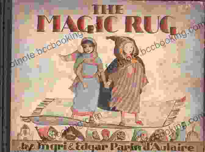 The Magic Rug Christmas Story Book Cover Featuring A Magical Rug With Children On Its Back The Magic Rug: A Christmas Story
