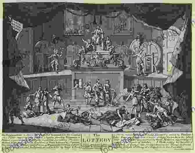 William Hogarth's 'The Operation Of The Lottery' Engraving Depicting The Chaos And Disappointment Of A Lottery Draw. HOGARTH S REJECTED And SUPPRESSED PLATES: CONSISTING OF THE SEVEN DISCARDED PLATES TO ILLUSTRATE CERVANTES S DON QUIXOTE AND THE TWO LITTLE PICTURES CALLED BEFORE AND AFTER FOR MR THOMPSON